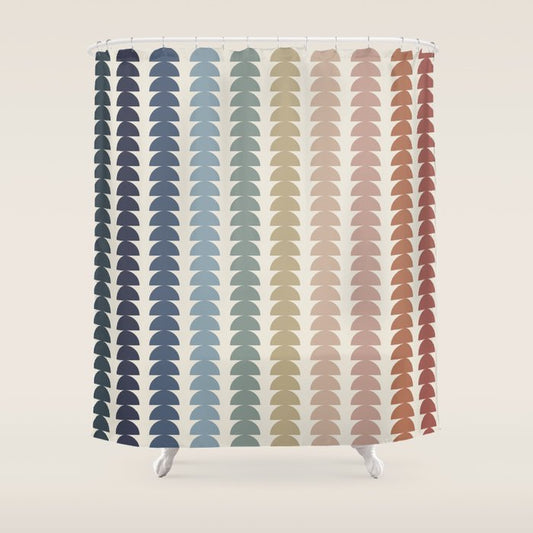 Maude Pattern- Vintage Multicolor Shower Curtain Gallery Image 1