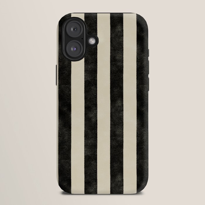 Cabana Stripe - black & cream iPhone Case Gallery Image 10