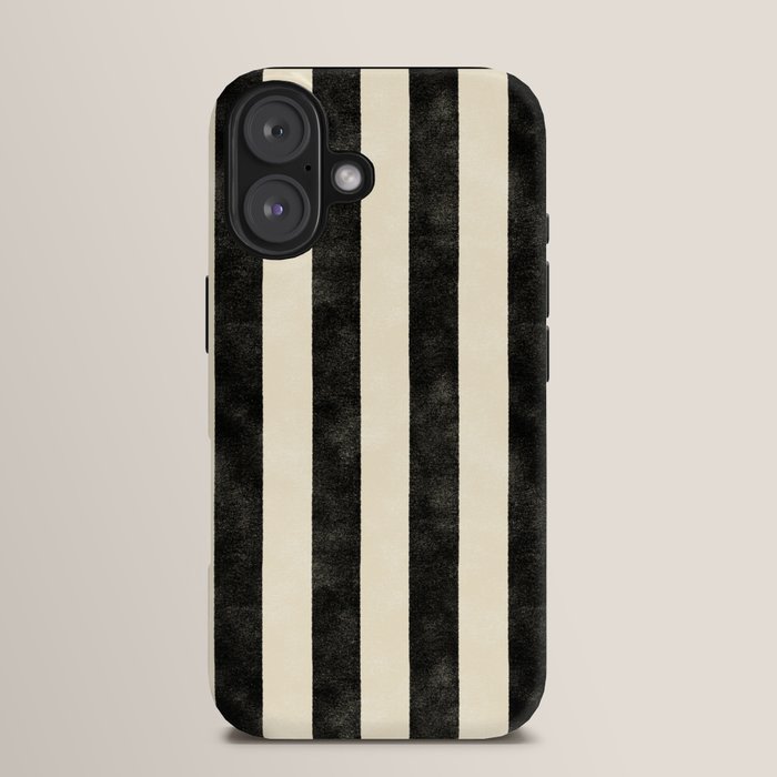 Cabana Stripe - black & cream iPhone Case Gallery Image 13