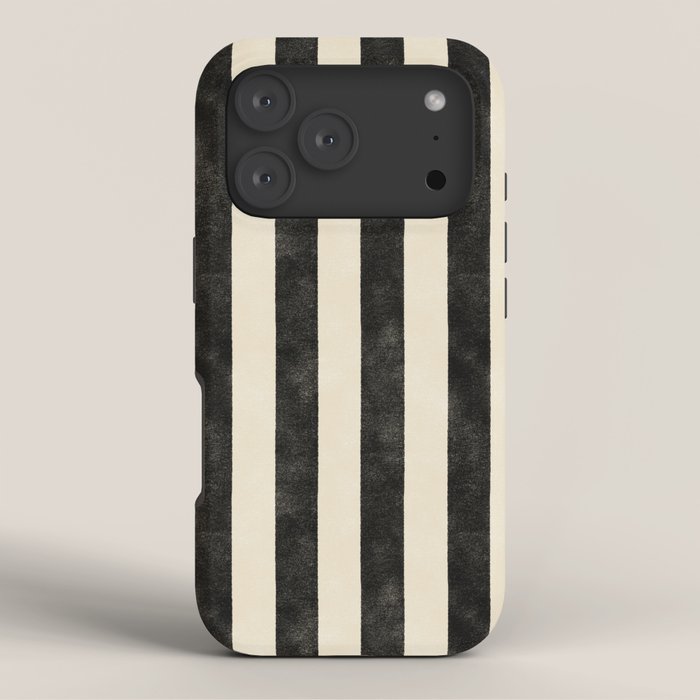 Cabana Stripe - black & cream iPhone Case Gallery Image 3