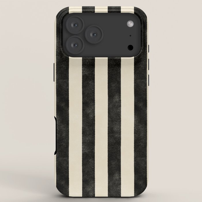 Cabana Stripe - black & cream iPhone Case Gallery Image 8