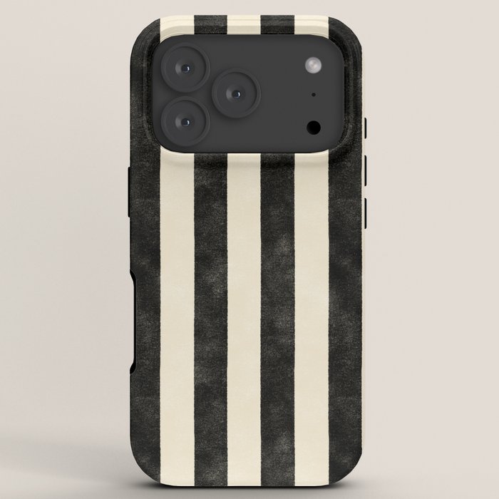 Cabana Stripe - black & cream iPhone Case Gallery Image 7