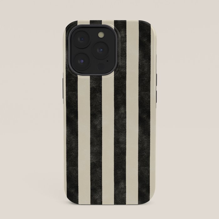 Cabana Stripe - black & cream iPhone Case Gallery Image 35