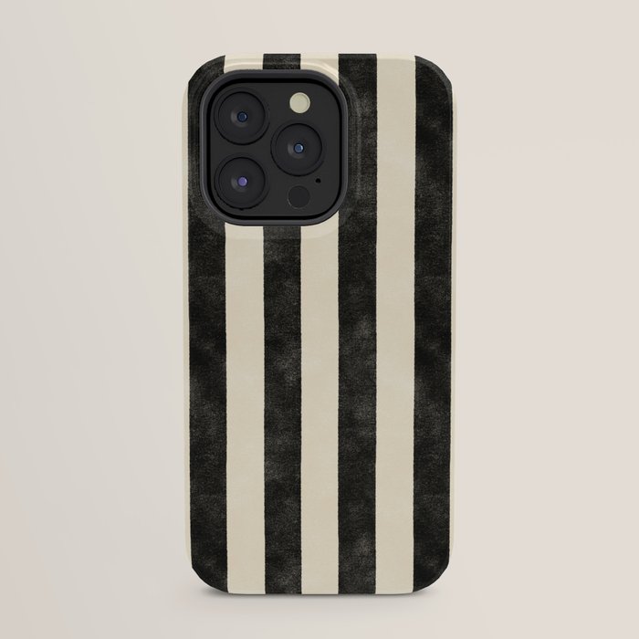 Cabana Stripe - black & cream iPhone Case Gallery Image 31