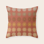 Ombre Abstract Daisies on Mandarin Orange Throw Pillow Gallery Image 1