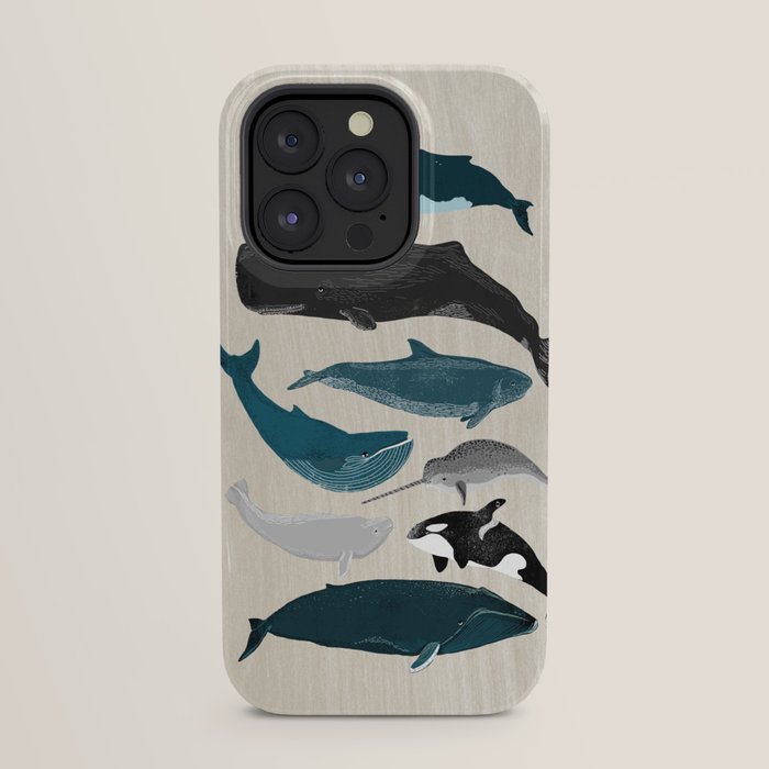Whales - Pod of Whales Print by Andrea Lauren iPhone Case Gallery Image 23