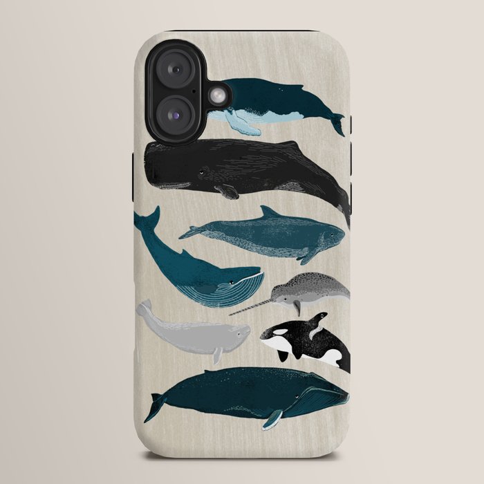 Whales - Pod of Whales Print by Andrea Lauren iPhone Case Gallery Image 14