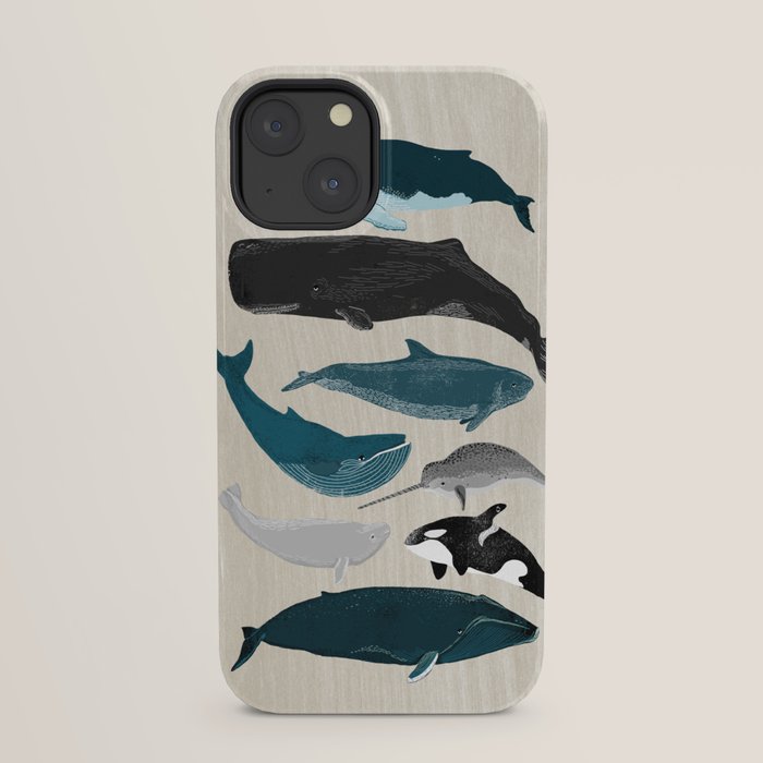 Whales - Pod of Whales Print by Andrea Lauren iPhone Case Gallery Image 21
