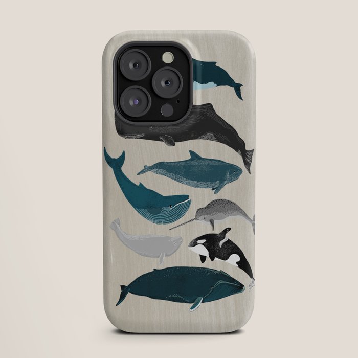 Whales - Pod of Whales Print by Andrea Lauren iPhone Case Gallery Image 19