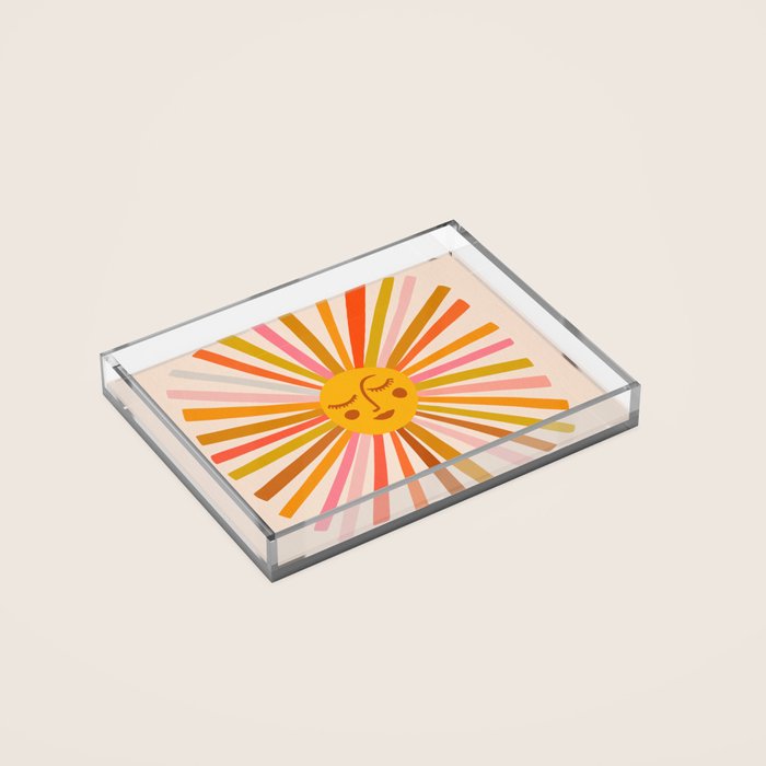Sunshine â Retro Ochre Palette Acrylic Tray Gallery Image 2