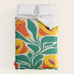 Orioles & Golden Poppy: Les Fleurs | Flower Market 04 | Spring Summer 23 Comforter Gallery Image 1