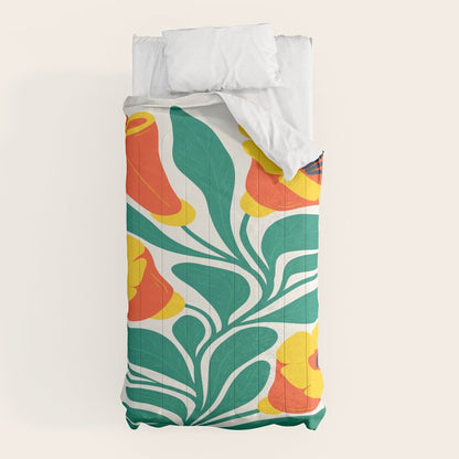 Orioles & Golden Poppy: Les Fleurs | Flower Market 04 | Spring Summer 23 Comforter Gallery Image 10