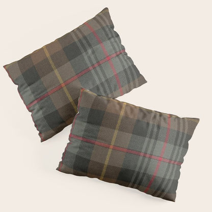 Vintage Brown Gray Tartan Plaid Pattern Pillow Sham Gallery Image 3