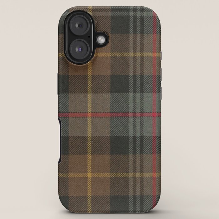 Vintage Brown Gray Tartan Plaid Pattern iPhone Case Gallery Image 5
