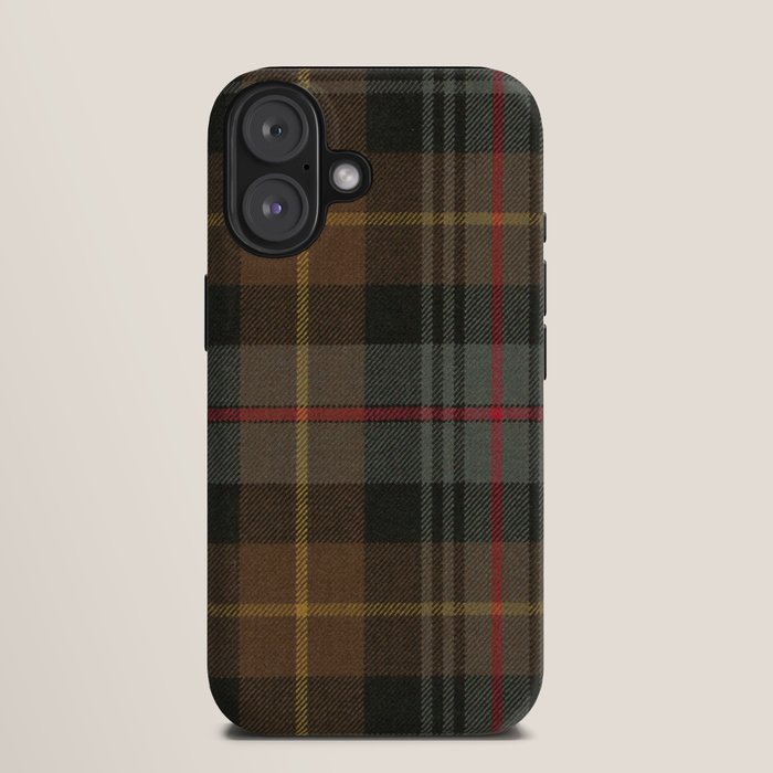 Vintage Brown Gray Tartan Plaid Pattern iPhone Case Gallery Image 9