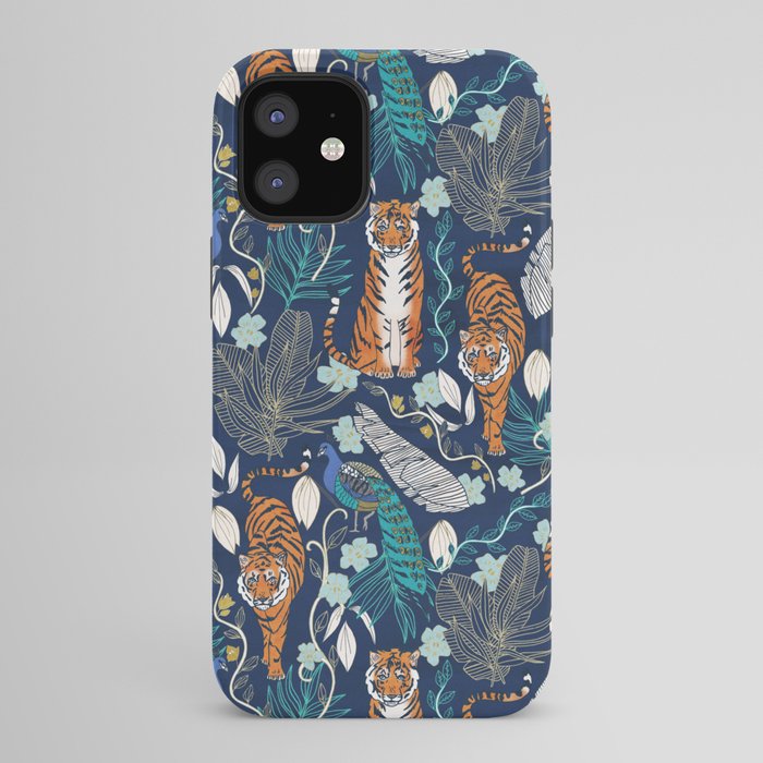 Tiger Toile on Navy iPhone Case Gallery Image 42