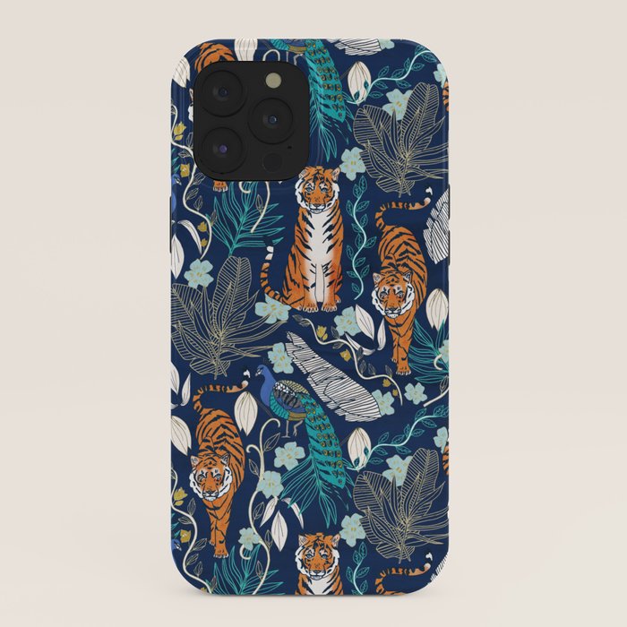 Tiger Toile on Navy iPhone Case Gallery Image 40