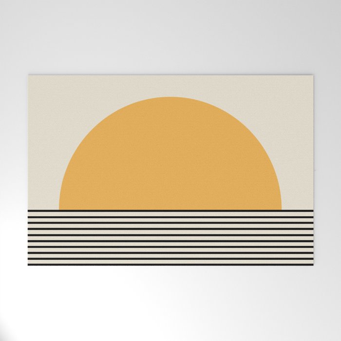 Sunrise / Sunset VI - Yellow & Black Welcome Mat Gallery Image 1