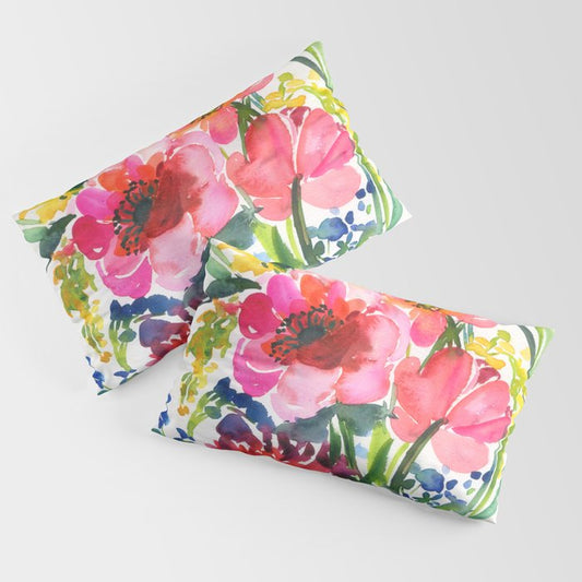 my floral garden in watercolor Pillow Sham Gallery Image 2