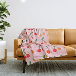 Cherry pattern Throw Blanket Gallery Image 1