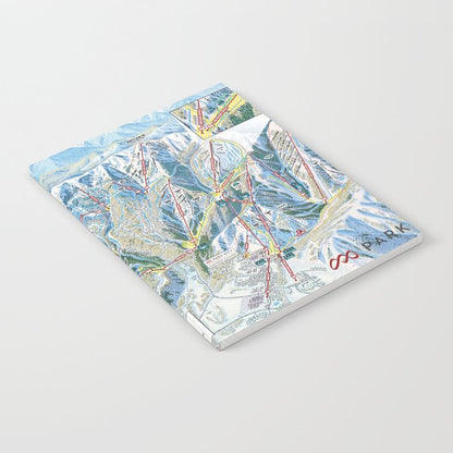 Park City Utah Trail Map Ski Snowboard Notebook Gallery Image 2
