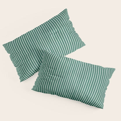 Green Black Abstract Geometric Design Artwork Pillow Sham Gallery Image 2