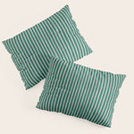 Green Black Abstract Geometric Design Artwork Pillow Sham Gallery Image 1