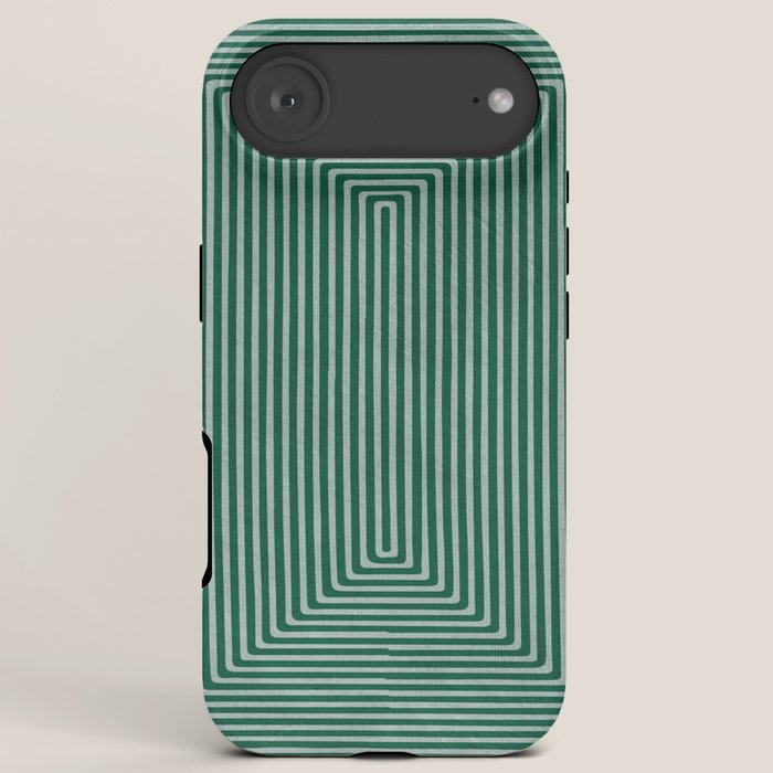Green Black Abstract Geometric Design Artwork iPhone Case Gallery Image 6