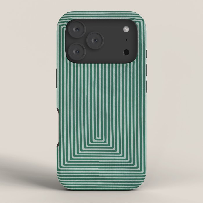 Green Black Abstract Geometric Design Artwork iPhone Case Gallery Image 3