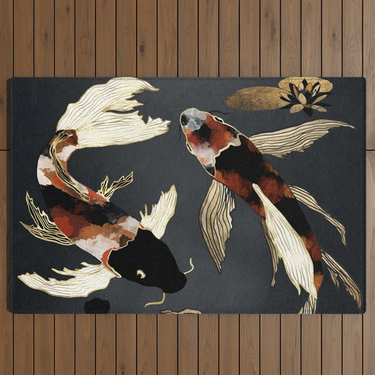 Metallic Koi IV Outdoor Rug Gallery Image 2