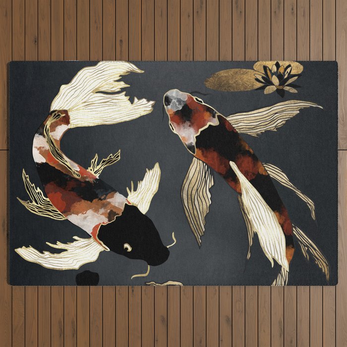 Metallic Koi IV Outdoor Rug Gallery Image 3
