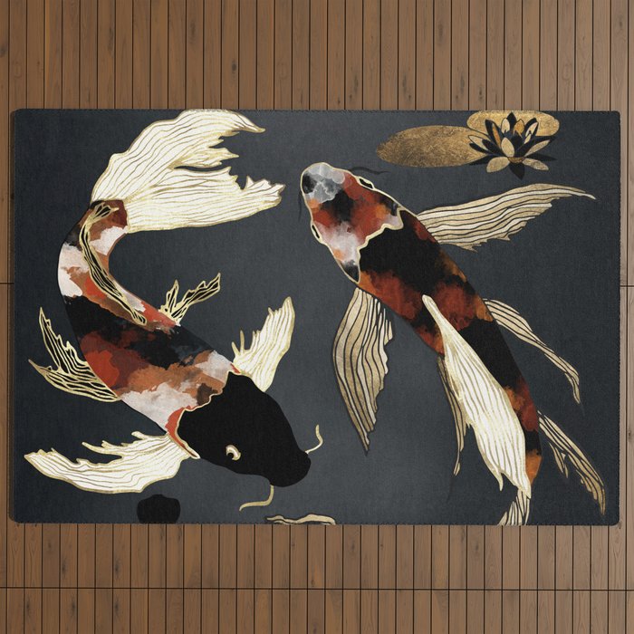 Metallic Koi IV Outdoor Rug Gallery Image 4
