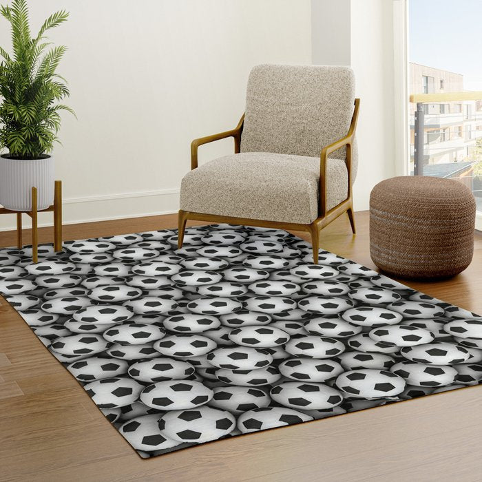 Soccer balls Rug Gallery Image 3