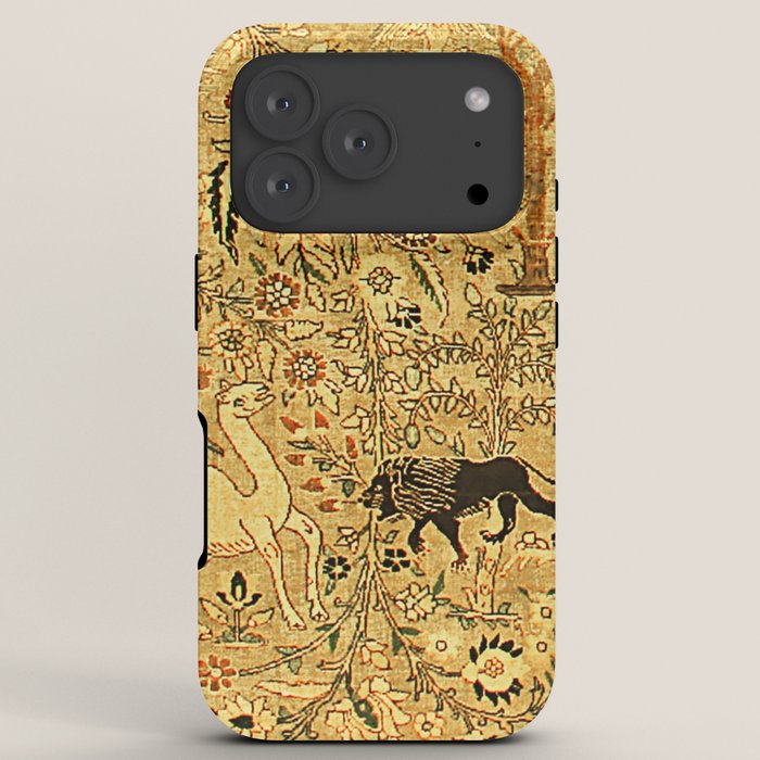 Antique Persian Tabriz Animal Rug Print iPhone Case Gallery Image 7
