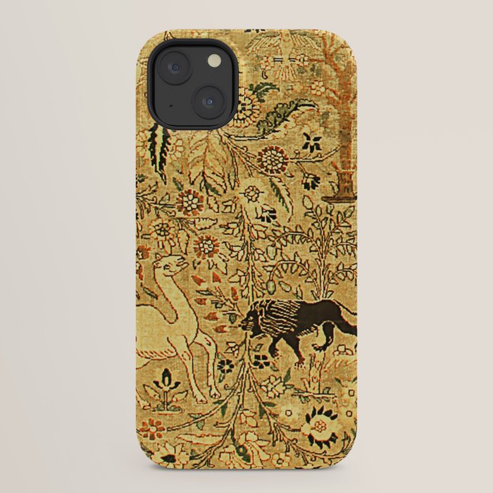 Antique Persian Tabriz Animal Rug Print iPhone Case Gallery Image 22