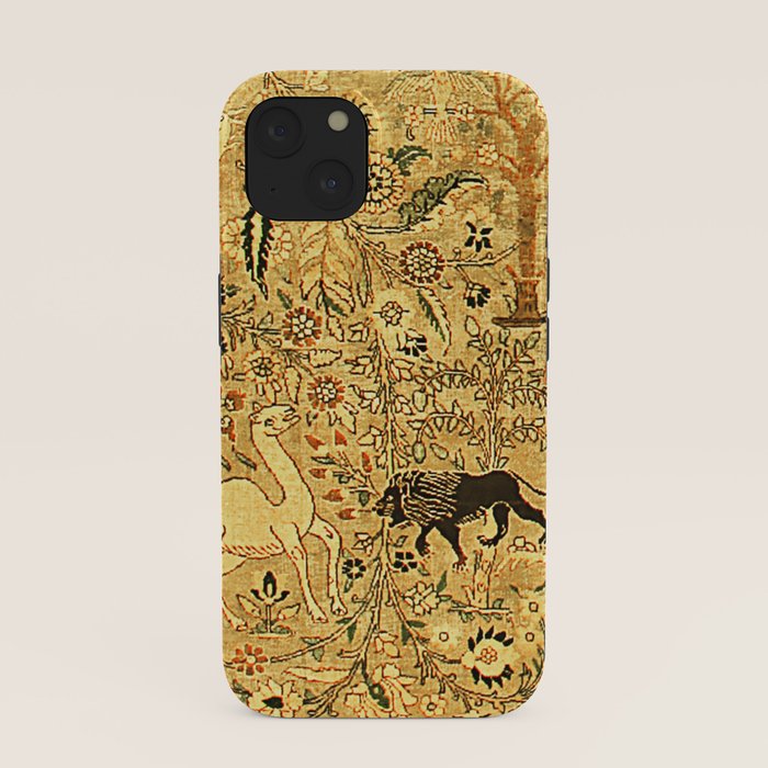 Antique Persian Tabriz Animal Rug Print iPhone Case Gallery Image 37