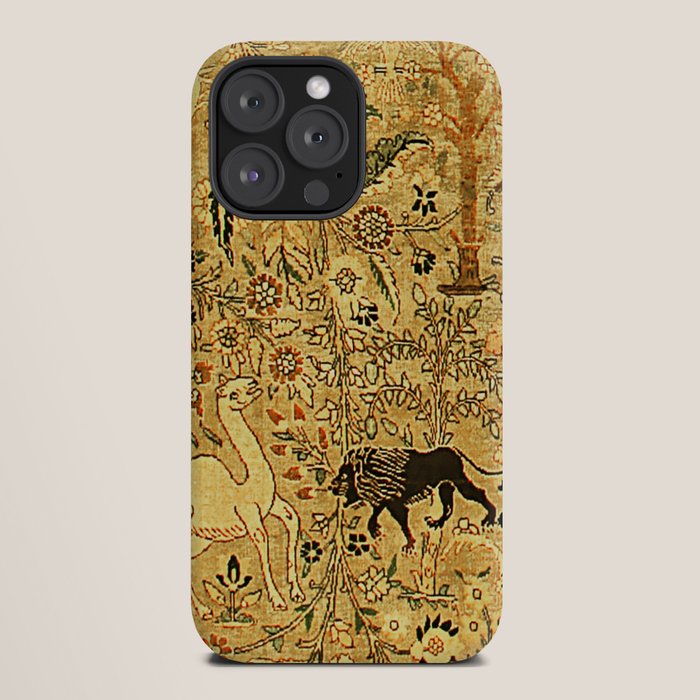 Antique Persian Tabriz Animal Rug Print iPhone Case Gallery Image 20