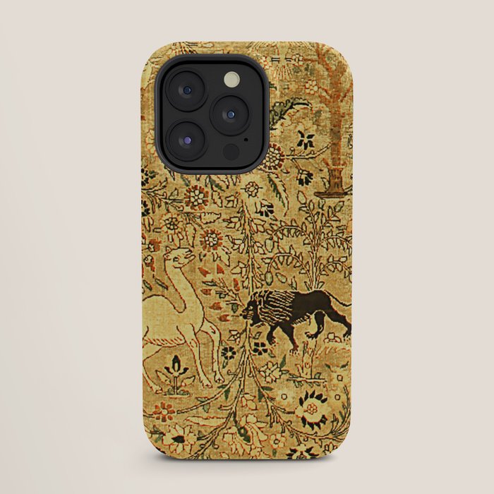Antique Persian Tabriz Animal Rug Print iPhone Case Gallery Image 27