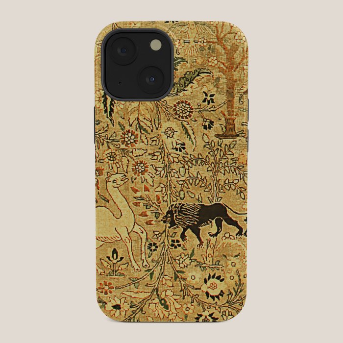 Antique Persian Tabriz Animal Rug Print iPhone Case Gallery Image 34