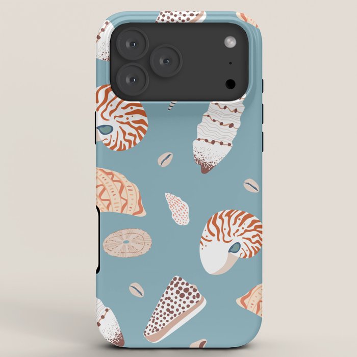 Vintage sea shell flat illustration pattern iPhone Case Gallery Image 8