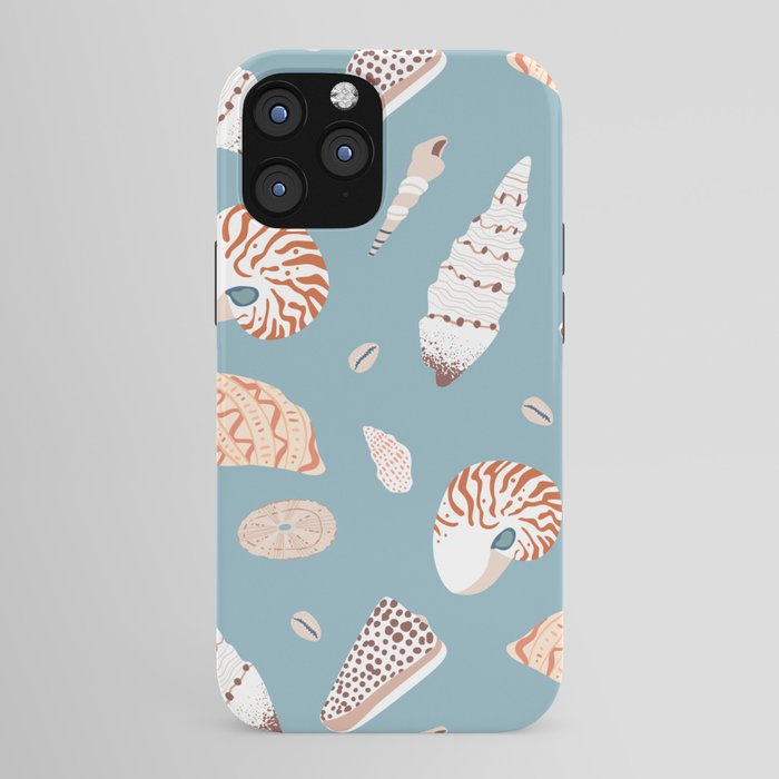 Vintage sea shell flat illustration pattern iPhone Case Gallery Image 43