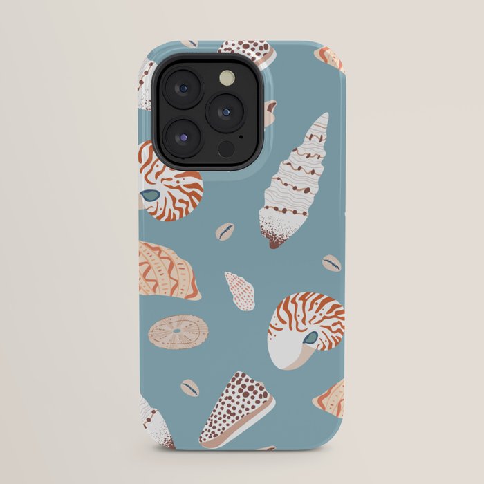 Vintage sea shell flat illustration pattern iPhone Case Gallery Image 23