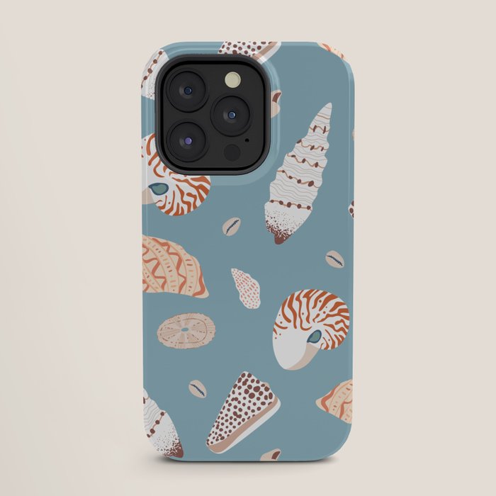 Vintage sea shell flat illustration pattern iPhone Case Gallery Image 27
