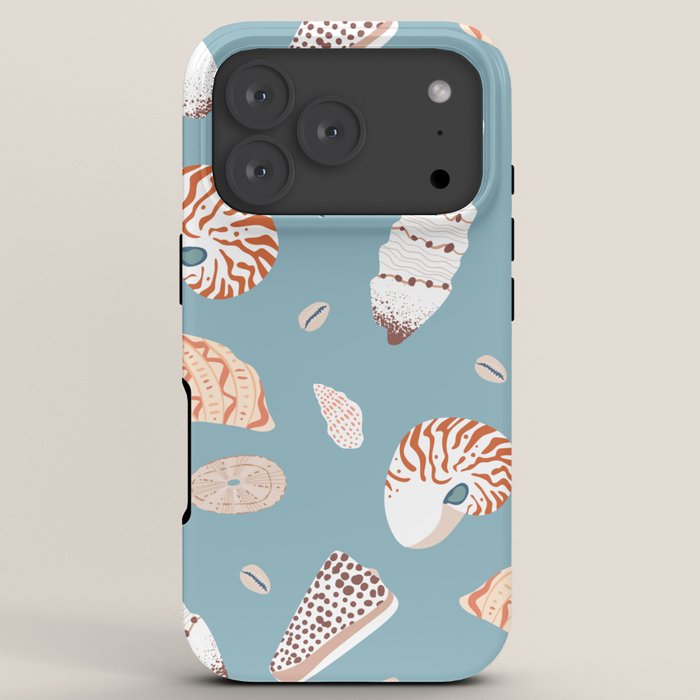 Vintage sea shell flat illustration pattern iPhone Case Gallery Image 7