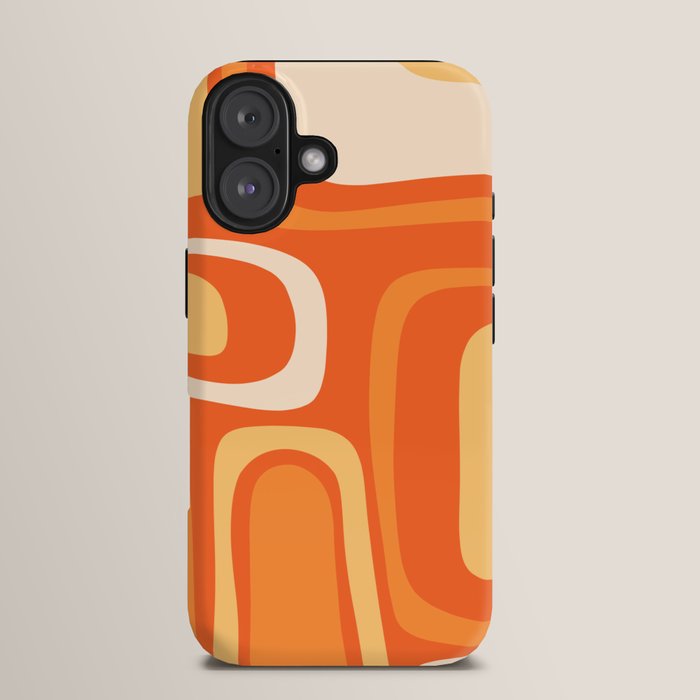 Palm Springs Mid Century Modern Abstract Pattern in Bright Orange Tangerine Tones iPhone Case Gallery Image 13