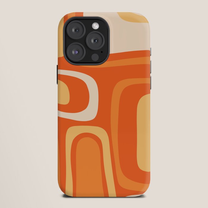Palm Springs Mid Century Modern Abstract Pattern in Bright Orange Tangerine Tones iPhone Case Gallery Image 12