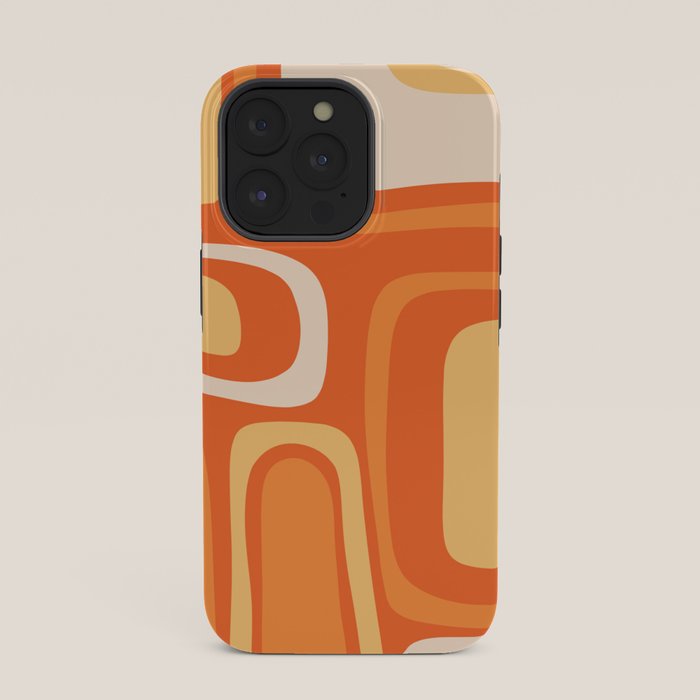 Palm Springs Mid Century Modern Abstract Pattern in Bright Orange Tangerine Tones iPhone Case Gallery Image 35