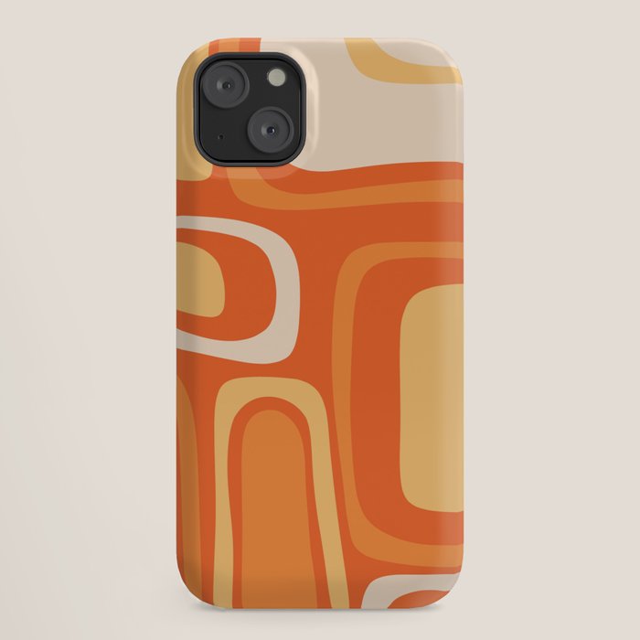 Palm Springs Mid Century Modern Abstract Pattern in Bright Orange Tangerine Tones iPhone Case Gallery Image 18