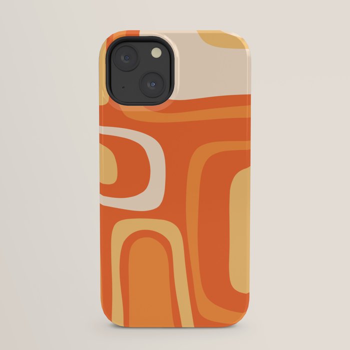 Palm Springs Mid Century Modern Abstract Pattern in Bright Orange Tangerine Tones iPhone Case Gallery Image 21