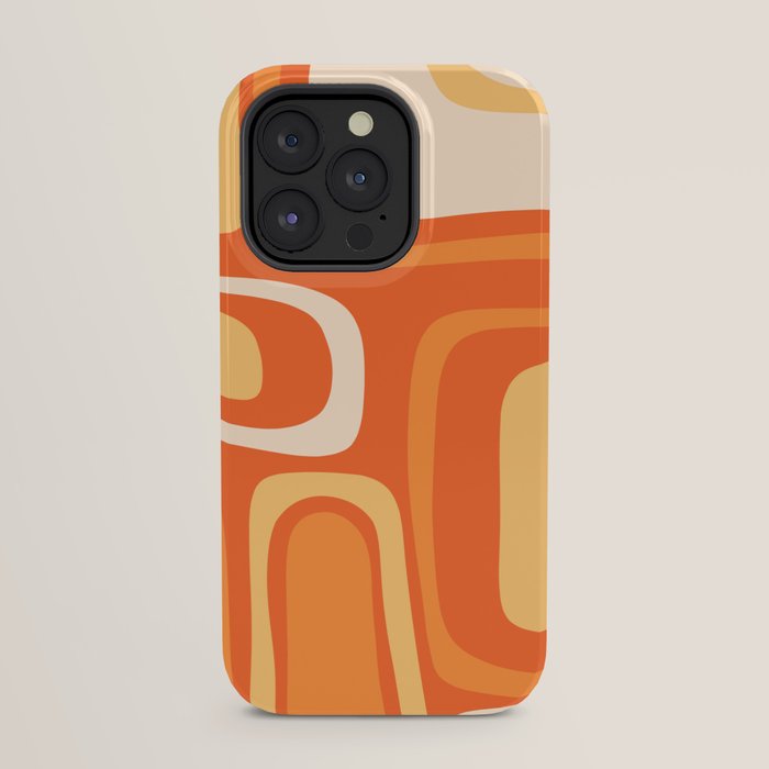 Palm Springs Mid Century Modern Abstract Pattern in Bright Orange Tangerine Tones iPhone Case Gallery Image 23